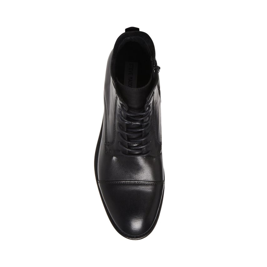 Botines Steve Madden Wells Cuero Hombre Negras | ES ZC9048